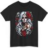 Gothic Sugar Skull Beauty Shirt Unisex Dia De Los Muertos Floral Graphic Art Tee