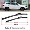 Junma Mosaic 5 Frameless Front & Rear Wiper Blade Set - SEEK5 Special Rubber Strip