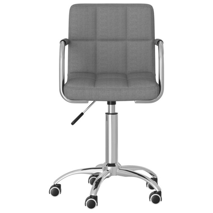 Chaise de Bureau - VIDAXL - Pivotante - Ergonomique - Réglable en Hauteur - Gris Clair