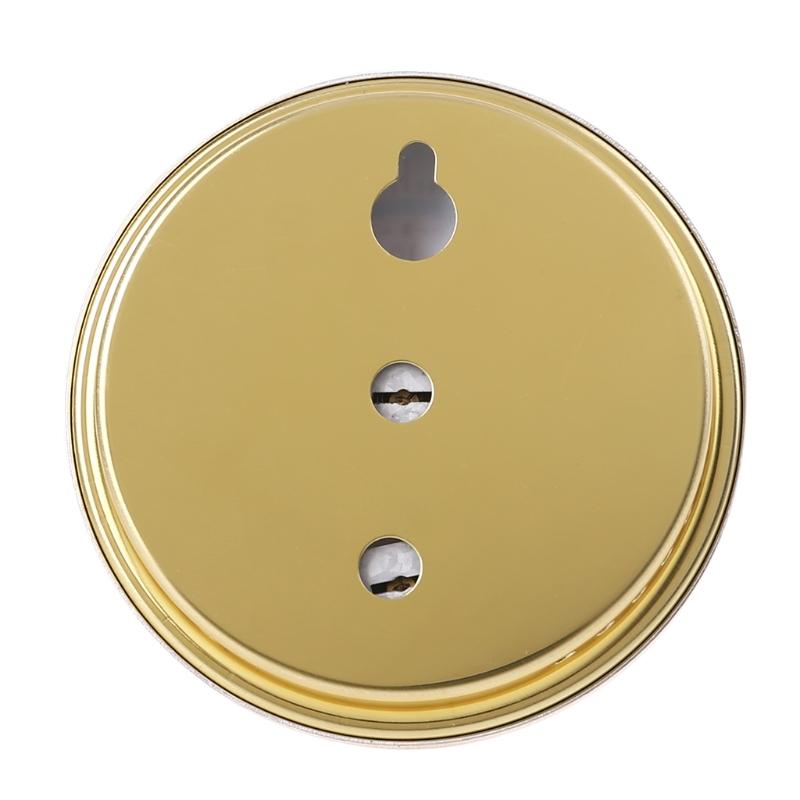 Medidor de Temperatura e Umidade Analógico de 2 Polegadas para Interior, Escritório, Casa, Quarto, Exterior - Não Requer Bateria - 1 Pacote Dourado