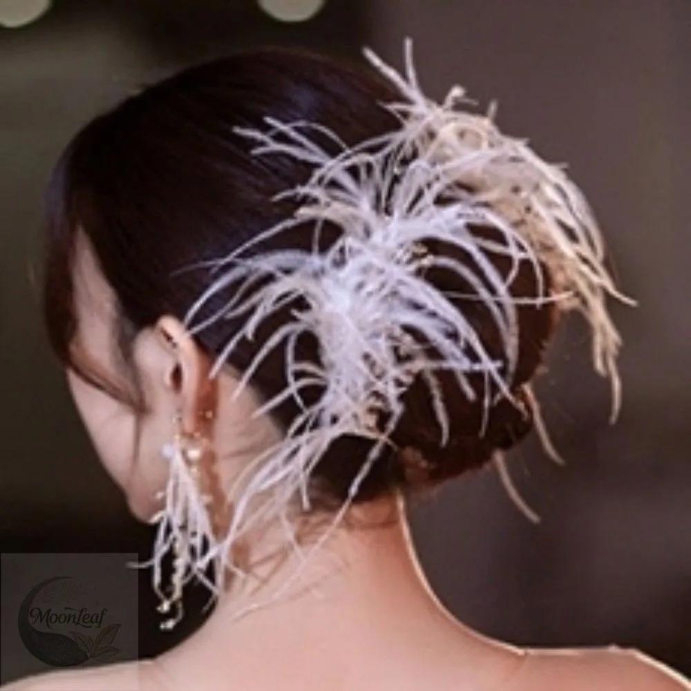 MLSTORE Feather Hairpin Wedding Hair Accessory Swan Lake Hairpin