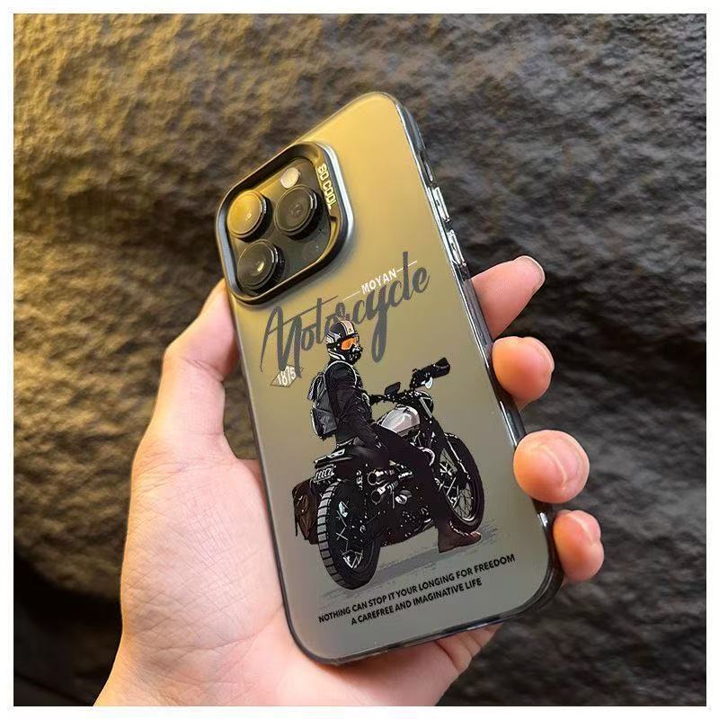 Rider Motorcycle Phone Case For Samsung Galaxy Note 20 S20 S21 S22 S23 S24 S25 Ultra Matte TPU Fashion Graphic Protective Cover