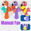 Adorable Handheld Cartoon Fan For Kids Cute Animal Portable Hand Press Fan For Students And Travel
