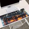 1 pc Futuristic Sports Car Desk Mat Non-Slip Rubber Gaming Mouse Pad Washable Keyboard Mats Office Game Setup Computer Accessory