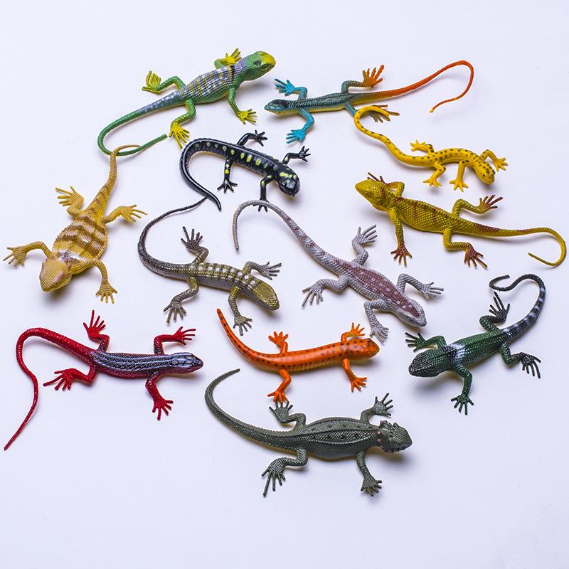 12Pcs Realistic Mini Lizard Toys Plastic Reptile Animal Figures Parent-Child Interactive Fun Kids Educational Themed Birthday