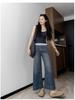 Women's High-Waisted A-line Tencel Jeans - Summer Slimming Crop, Wide-Leg, Straight Fit for Petite & Pear Shapes