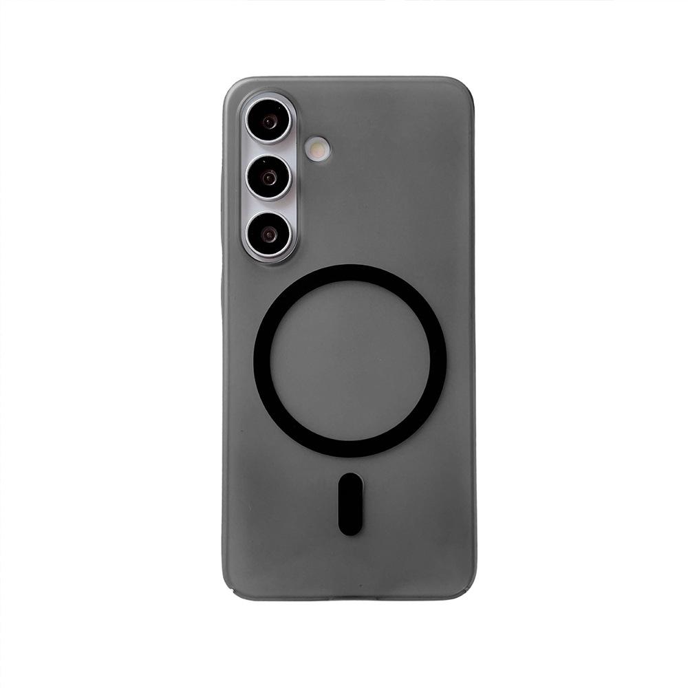The New Model Is Suitable for Samsung S25 Plus Magnetic Mobile Phone Case, Advanced Matte Back Plate, Samsung S24 Simple Couple Color.