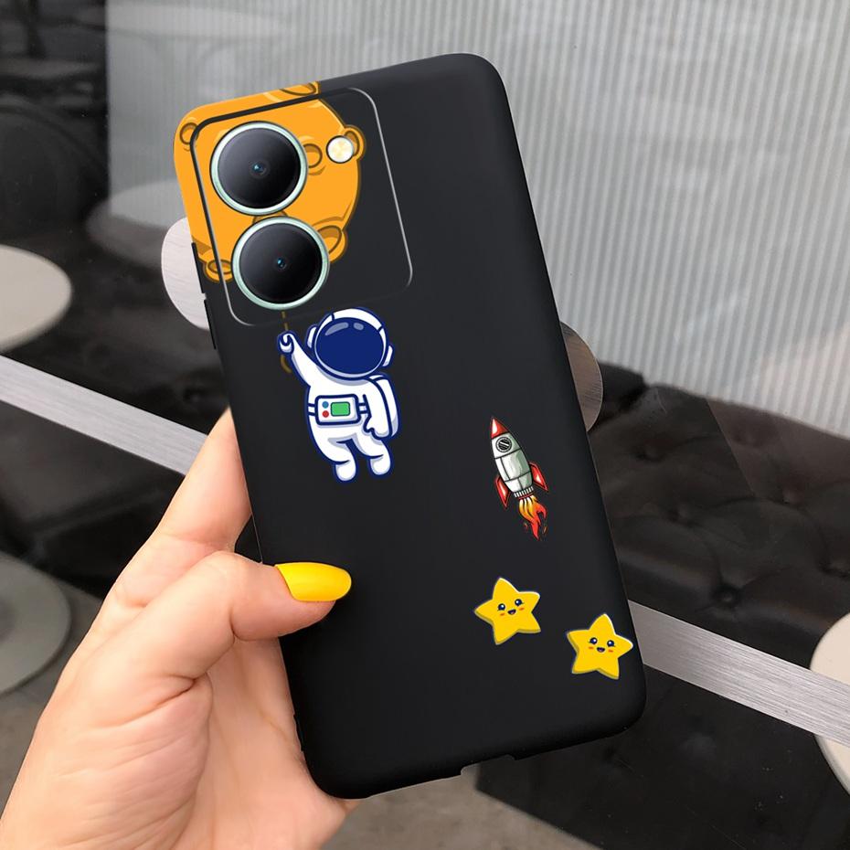 For Vivo Y36 Case 2023 Cute Love-heart Pattern Jelly Silicon Soft Phone Back Cases Cover For VivoY36 Y 36 4G 5G V2247
