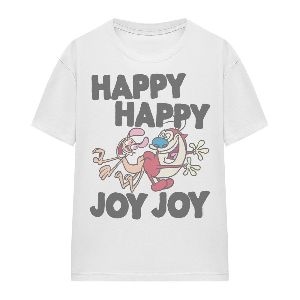 Ren & Stimpy Unisex Adult Happy Happy Joy Joy T-Shirt