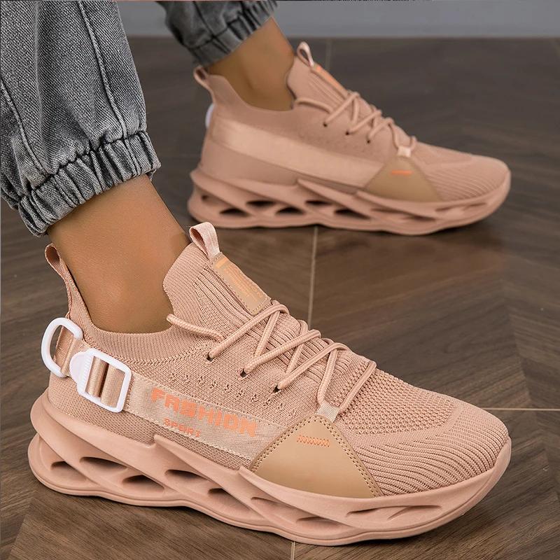 

Fashion Hot Sale Fashion brown Casual Sneakers plus size 44 Women Running Shoes Light Breathable Sports Shoes Men Mesh Sneaker 36 коричневый