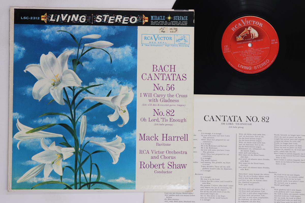 

LP Record MACK HARREL, ROBERT SHAW, RCA VICTO - Bach Cantata No56 I Will Carry The LSC2312 RCA VICTOR 1960 US Classical Used