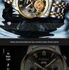 Orologio da uomo FenZun con Tourbillon Volante Nero e Cinturino in Acciaio con Diamanti Neri