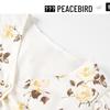 PEACEBIRD Women's V-Neck Floral Mini Dress with Puff Sleeves