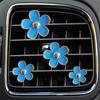 4PCs Flower Car Outlet Vent Perfume Clips Air Freshener Diffuser Conditioning Aromatherapy Perfume Clip Car Interior Decoration
