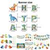 Dinosaur Party Decorations Banner And Spiral Hangings For Childrens Birthday Event