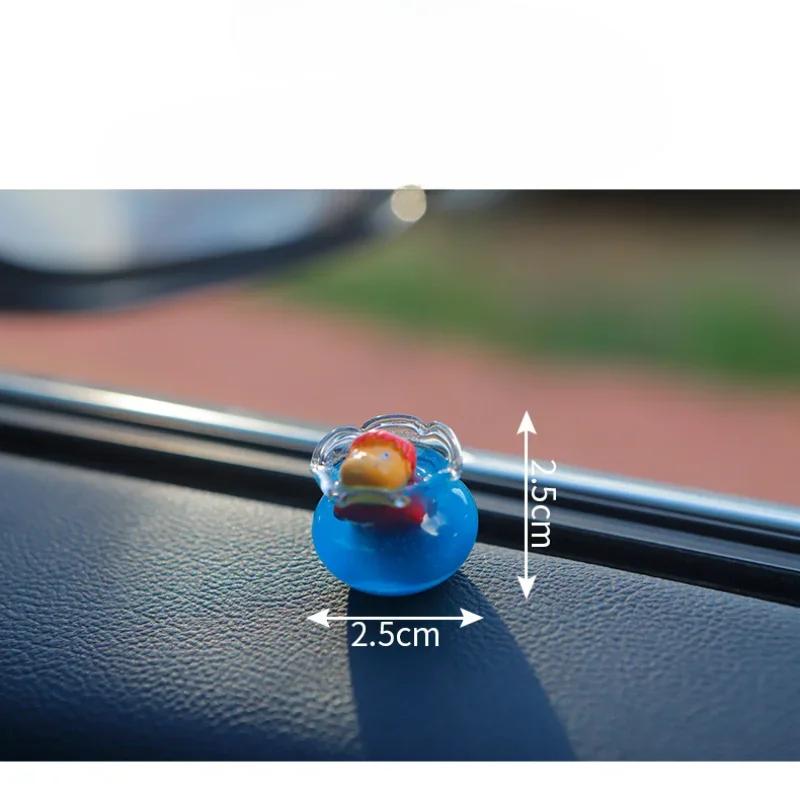5/10pcs Luminous Mini Resin Garden Decoration Outdoor Patio Lawn Yard Fish Tank Potted Plants Car Ornaments Car Dashboard Toys