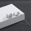 Chic Spiral Rotating Pattern Integrated Earclip Earrings Personalized Dark Multi-Layer Double Twist Earclip Earrings