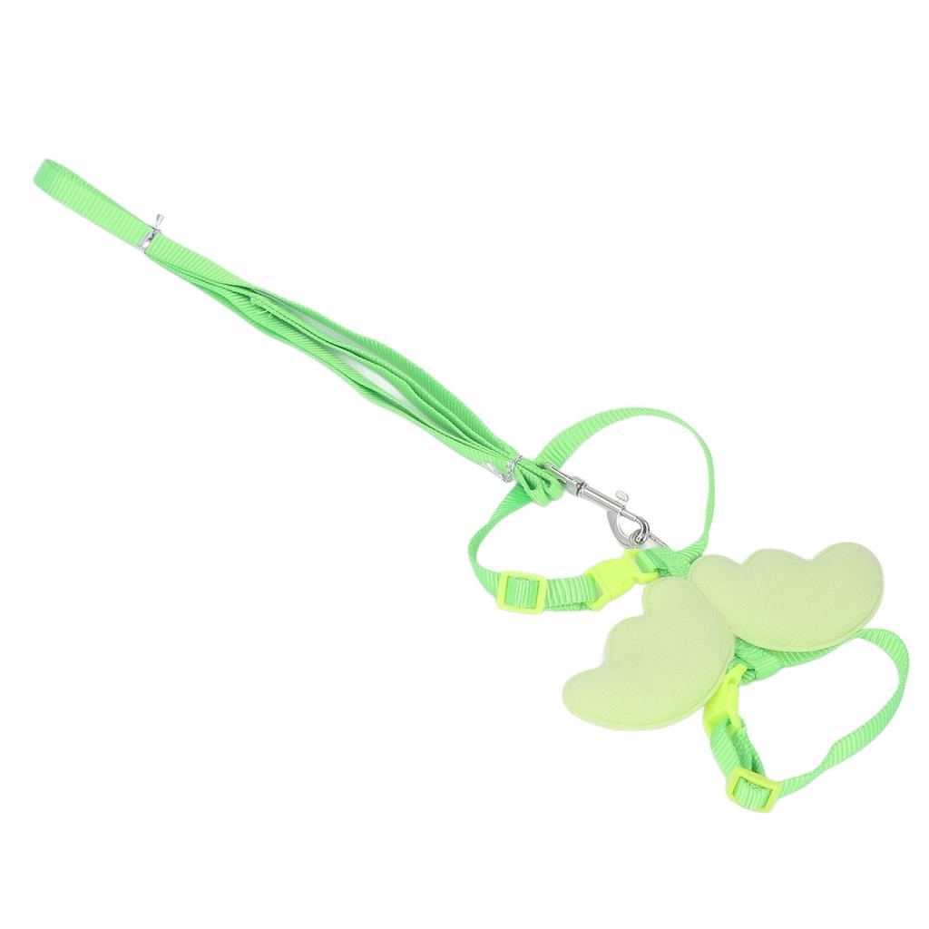 Duck Harness Leash Adjust Size Wing Shaped Small Pets Traction Rope for Outdoor Training Green S