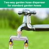 Portable Sturdy Brass Faucet Diverters with Double Water Flows Control for Outdoor Garden Irrigations Systems Use