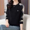 Navava Unisex Color Block Daily Round Neck Long Sleeve Knit Top Nk3378