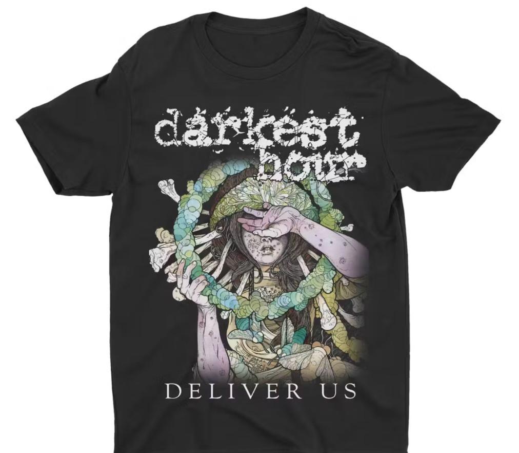 Vtg Darkest Hour Band Deliver Us Cotton Black Unisex All Size T Shirt S