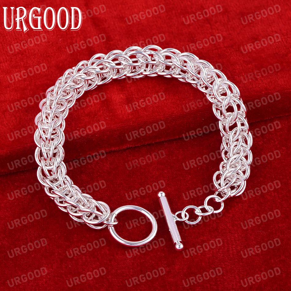 Bracelet multi-cercles en argent sterling 925, bijoux de mariage à la mode