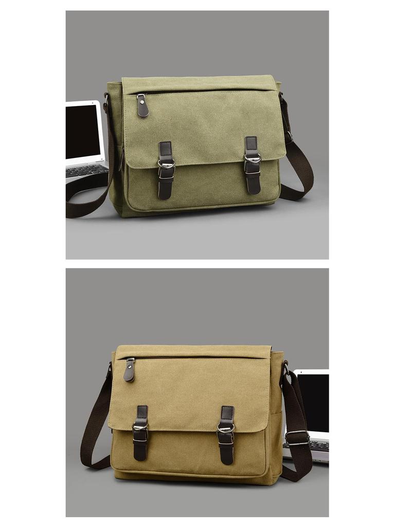 Korean Canvas Messenger Bag: Trendy Large Capacity Shoulder Bag for Men, Students, and Camera Gear