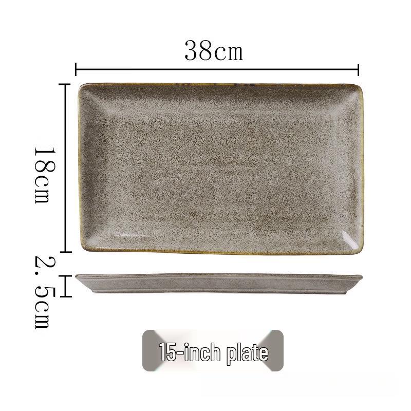 

Ruhan Retro Stone Pattern Ceramic Dinnerware