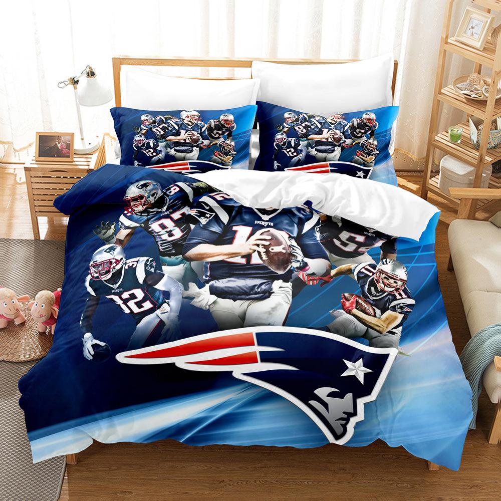 Sports Ball Printing Bed Three-Piece 3D Digital Printing Kit Grinding Quilt Cover