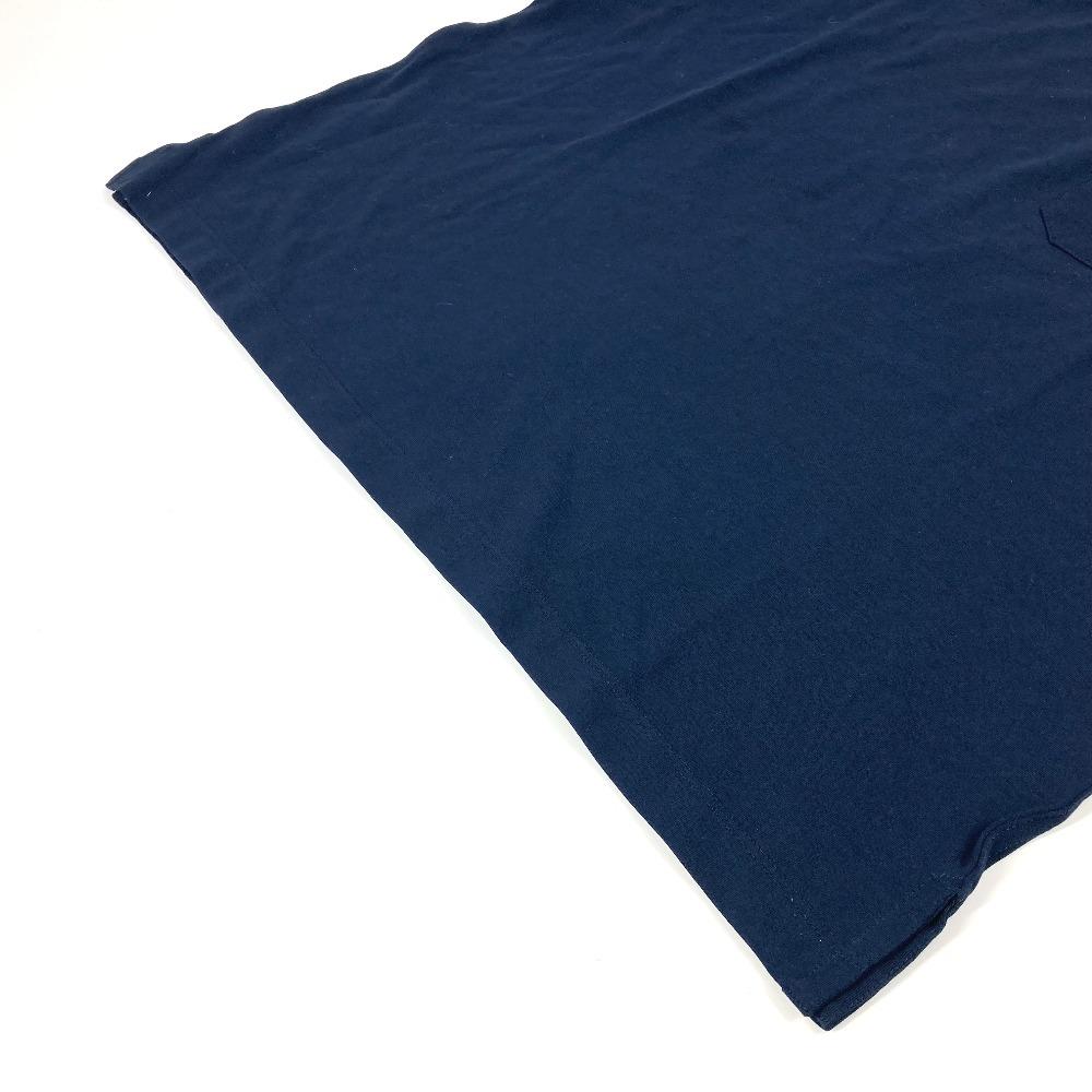 HERMES pocket apparel tops short sleeves Short sleeve T-shirt cotton Navy