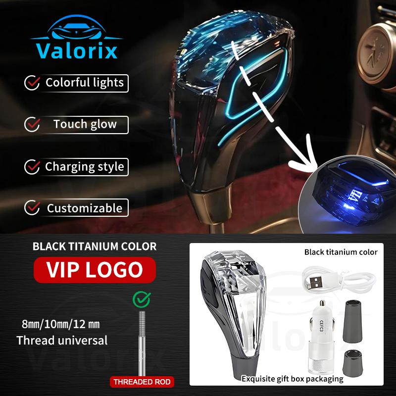 Car Universal Automatic LED Crystal Handles Manual Transmission Gear Shift Knob Lever Stick Head for Toyota Honda Nissan Hyundai