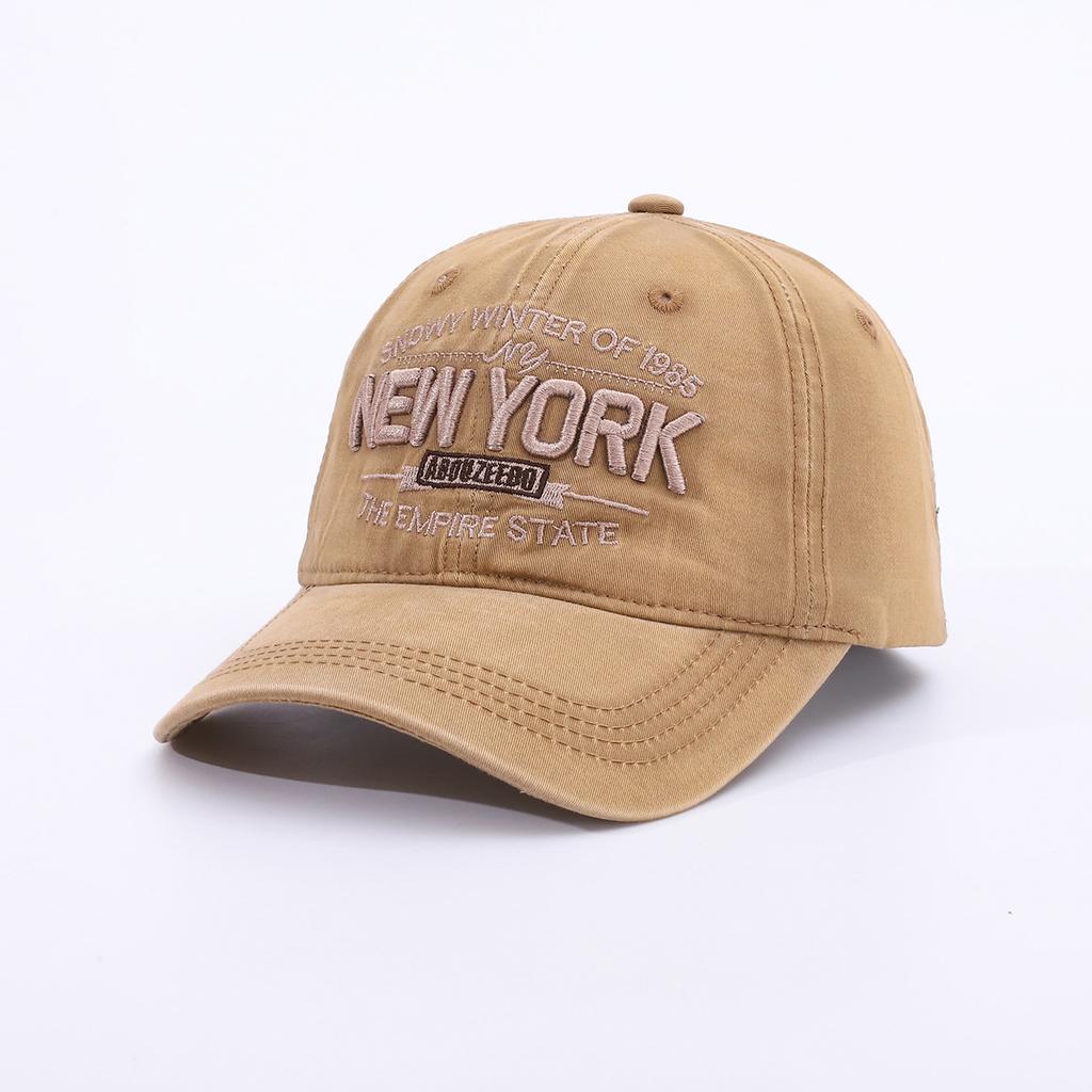 Berretto da baseball ricamato New York Vintage Vintage a tesa larga Cappello da cowboy da uomo e da donna Primavera e Autunno Berretto a punta