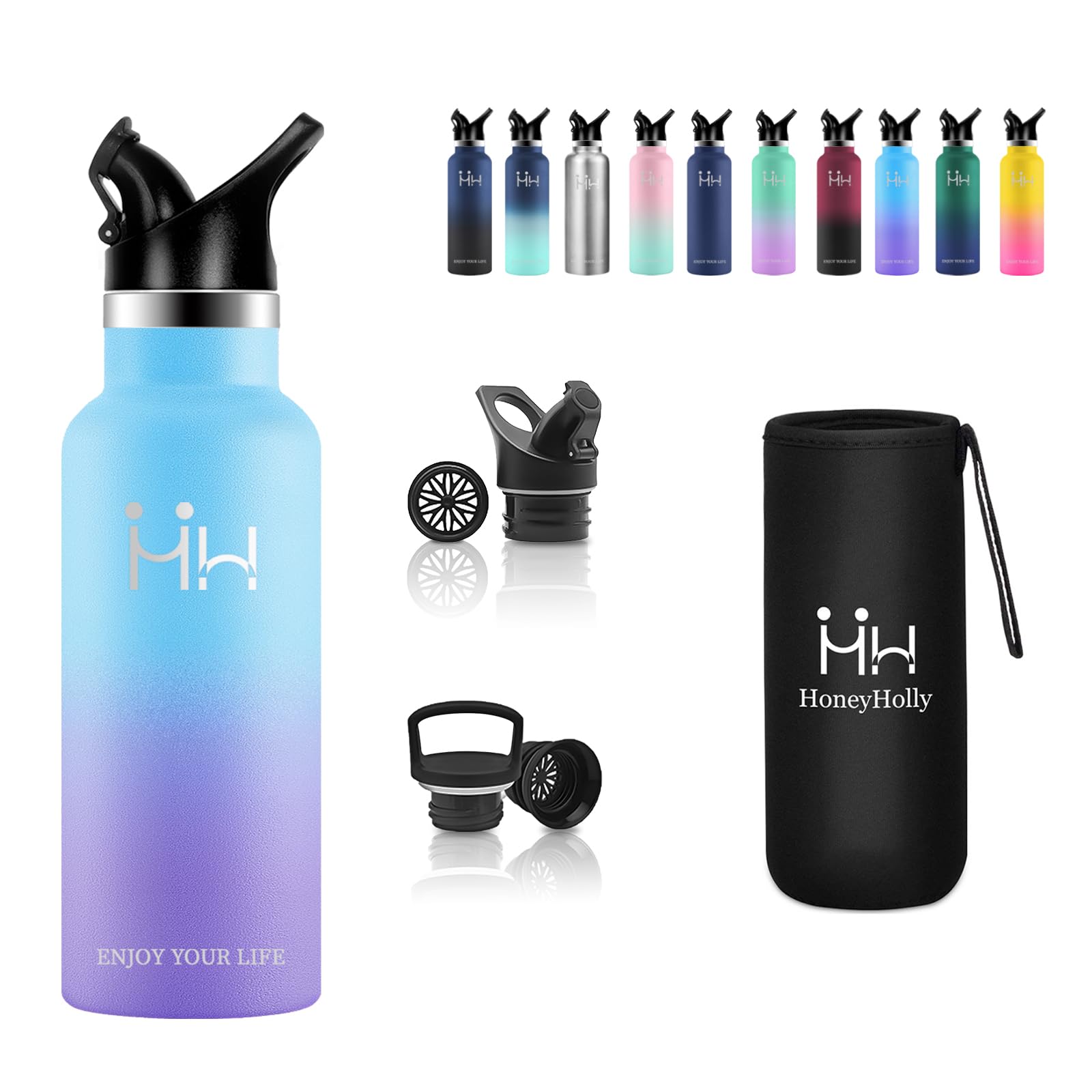 

Neofis 500ml Stainless Steel Wide Mouth Vacuum Insulated Water Bottle with Heat Perfect for and with Handle and Seamless Portable and Perfect for and