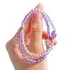 4Mm High Quality Natural Amethyst White Crystal Design Multi-Circle Bracelet Bracelet
