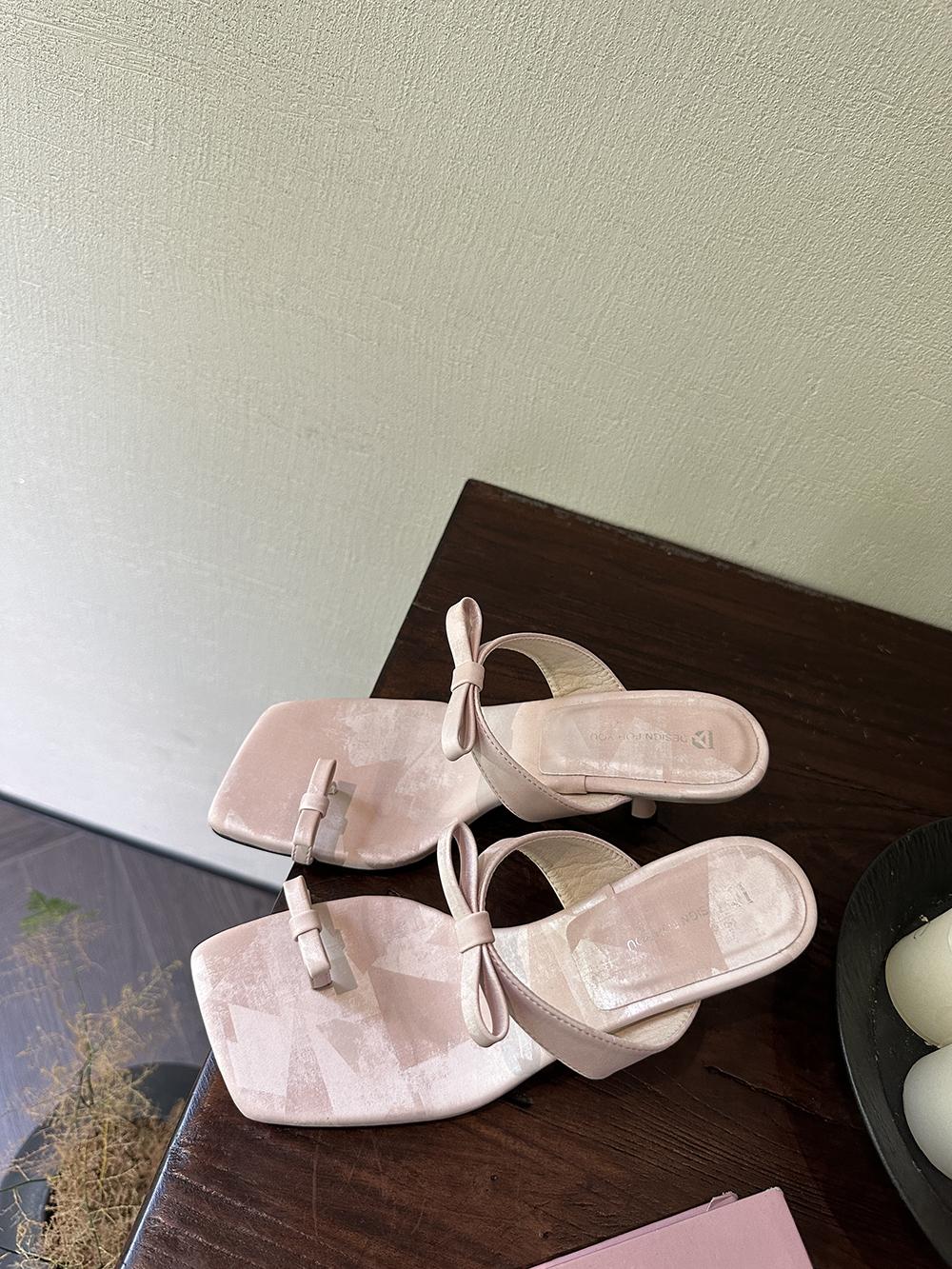 мода Модные женские тапочки Летние уличные шлепанцы Тонкие высокие каблуки Клипса носок — фото 10