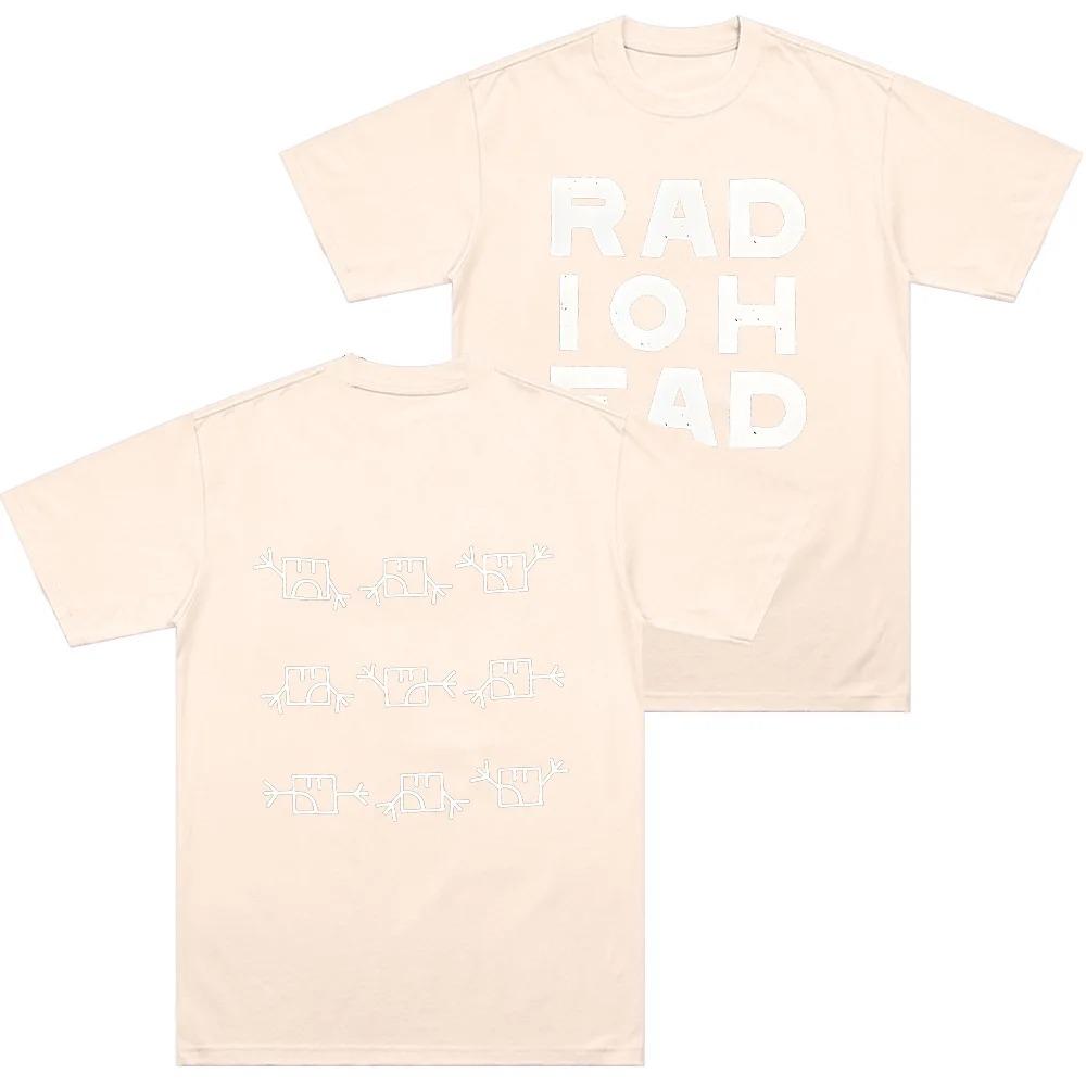Radiohead Semaphore Graphic Tshirt Alternative Rock Band Oversized Y2k Heavy Cotton Men Women Short Sleeves Vintage Casual Tees