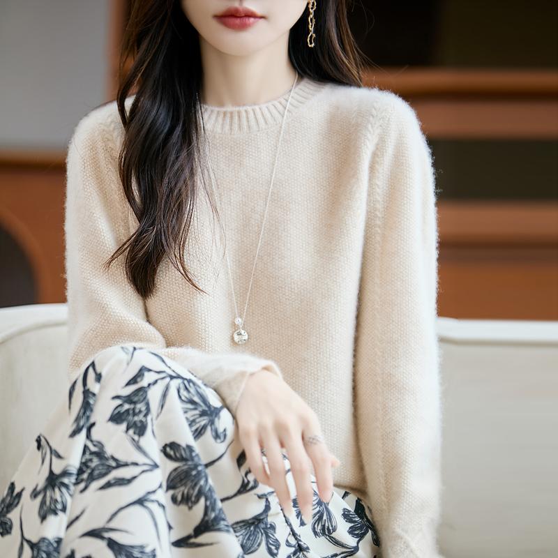 Dámský kašmírový svetr Kašmír Qinghe 30% kašmír 70% vlna podzimní a zimní pulovr hřejivý a módní