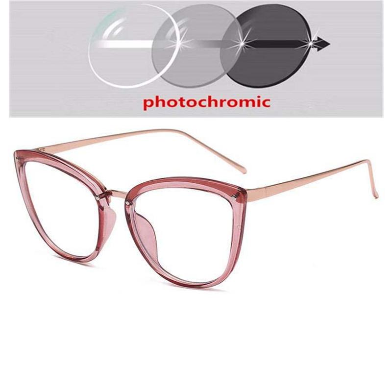 Spring Hinge Women Cat Eye Prescription Glasses For The Nearsighted Anti Blue Rays Myopia Spectacles Power 0 -0.5 -0.75 To -6.0