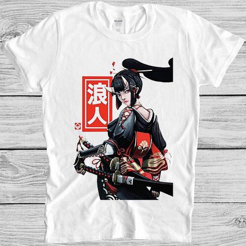 Japanese Ninja Geisha Samurai Girl Manga Funny Meme Joke Gift Tee T Shirt M1198