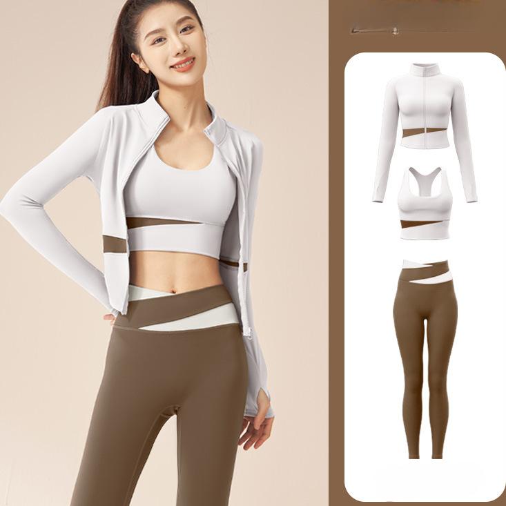 

Персиковий дихаючий костюм із завищеною талією для підйому стегон, стійкий до ударів, фітнес, фітнес, йога XXL