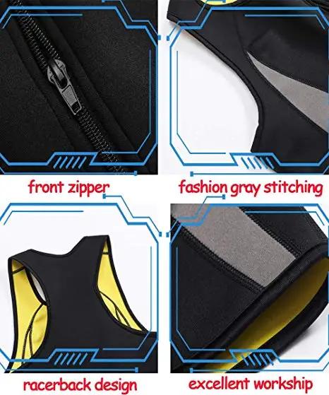 Muži Body Shaper Pas Trenér Sauna Oblek Pot Vesta Hubnutí Spodní prádlo Hubnutí Košile Spalovač tuků Cvičení Tílka Tvarové oblečení