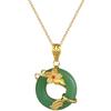 Flower Jade Ring Temperament Micro Diamond Necklace Female Transfer Bead Collarbone Chain With Jewelry