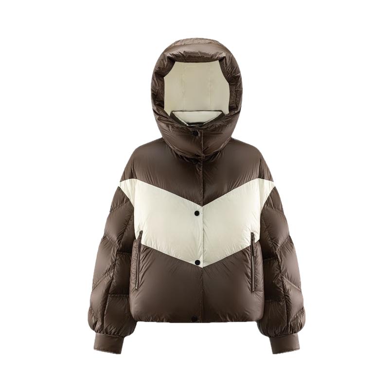 Ailolaiyi Women's Short Puffy Hooded Down Jacket