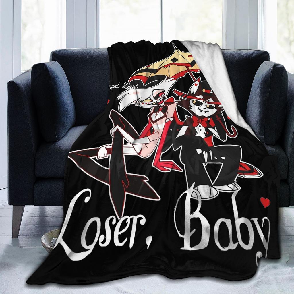 Hazbins Hotels Angel Dust X Husk Loser Blankets Flannel Winter Multi-function Warm Throw Blanket for Bedding Office Bedspreads