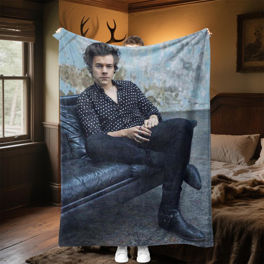 Harry Styles Blanket Soft Comfortable All Seasons Perfect Gift Sofa Office Nap Outdoor Travel
