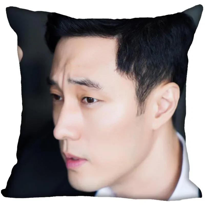 New So Ji Sub KPOP Boy Pillow Cover Bedroom Home Decorative Pillowcase Square Zipper Pillow Cases Satin Soft No Fade 0824