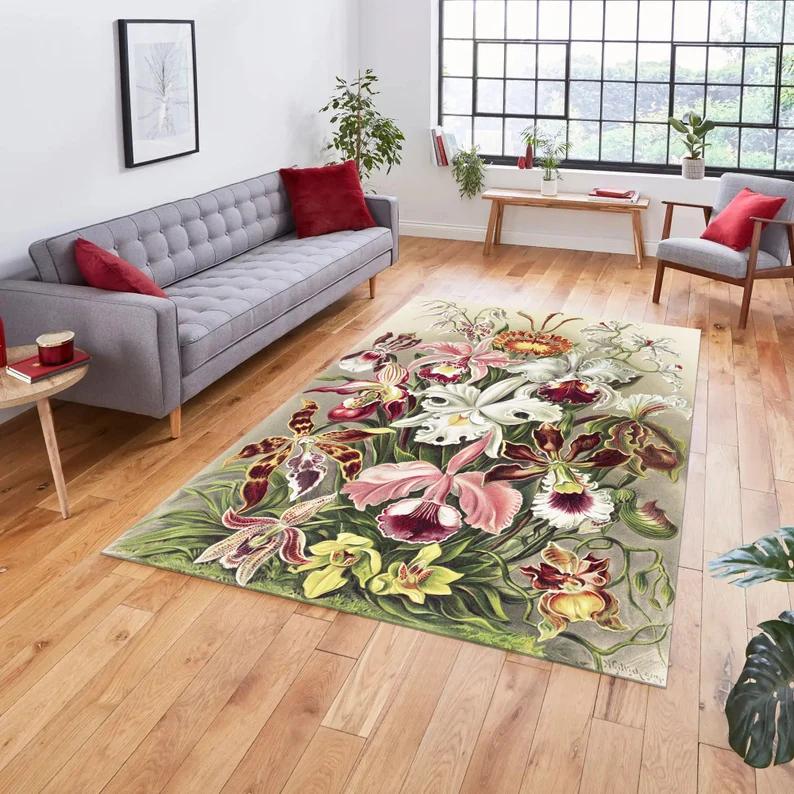 Abstract Wave and Animal Print Rugs Colorful Modern Carpets Floral Designs for Living Rooms Aesthetic Home Decor Floor Mats