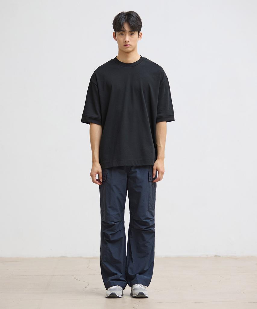 STCO Solid Short Sleeve Sweatshirt_Black (Oversized)_Stsvb56Osb