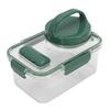 Salad Jar 1000ml Rectangular Portable Leak Proof Salad Container with Dressing Cup Fork for Outdoor Travel Picnic