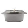 Staub Pico Cocotte Oval 23cm Graphite Gray 1102318 Two Handed Pot Enamel Pot Oval Brater Graphite Gray Pico Cocotte Stylish Pot Cookware Kitchen